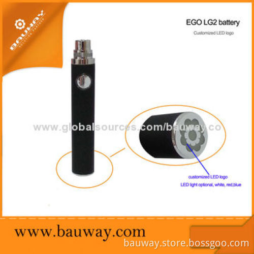 Ecigs OEM eGo Battery with LED Logo, 3.3-4.2V Voltage